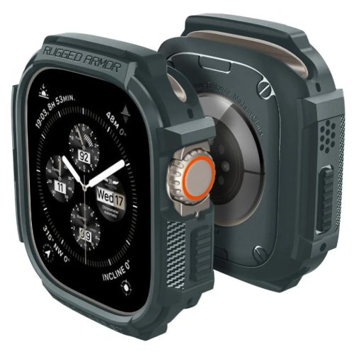 Apple Ultra 1/2 (49mm) Spigen Rugged Armor tok Abyss zöld-8809971222624 9 kép