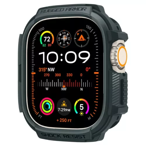 Apple Ultra 1/2 (49mm) Spigen Rugged Armor tok Abyss zöld-8809971222624 5 kép