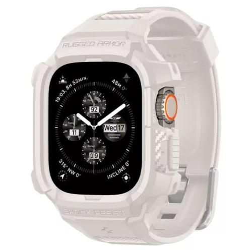 Apple Ultra 1/2 (49mm) Spigen Rugged Armor Pro szíj és tok homokszí-8809971222679 2 kép