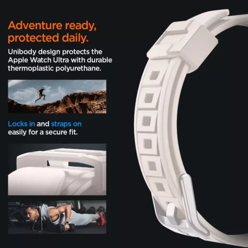 Apple Ultra 1/2 (49mm) Spigen Rugged Armor Pro szíj és tok homokszí-8809971222679 7 kép