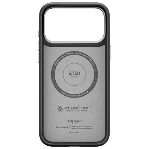 iPhone 17 Pro Max Spigen Enzo Aramid "T" Mag MagSafe fekete-ezüst tok-8800283310344 4 kép