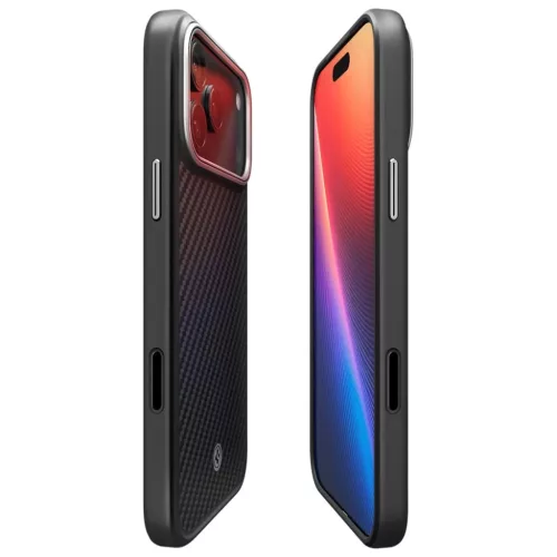 iPhone 17 Pro Max Spigen Enzo Aramid "T" Mag MagSafe fekete-ezüst tok-8800283310344 6 kép