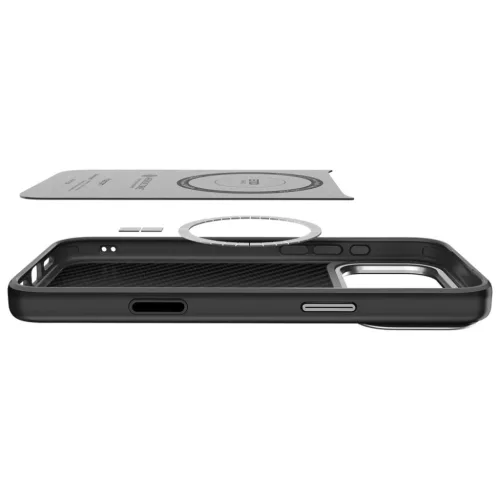 iPhone 17 Pro Max Spigen Enzo Aramid "T" Mag MagSafe fekete-ezüst tok-8800283310344 7 kép
