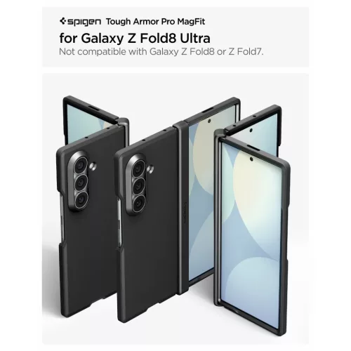 Samsung Galaxy Z Fold8 Ultra fekete Spigen Tough Armor Pro MagSafe tok-8800337246407 10 kép