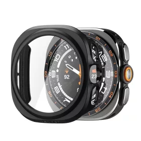    Samsung Galaxy Watch Ultra 2 47 mm fekete Spigen Thin Fit 360 védőtok edzett üveggel