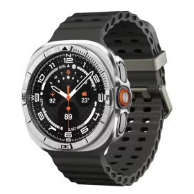    Samsung Galaxy Watch Ultra 2 47 mm ezüst Spigen Bezel Tune Pro (Pilot) védőtok fém előlapkerettel