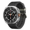  Samsung Galaxy Watch Ultra 2 47 mm fekete Spigen Bezel Tune Pro Diver védőtok fém lünettával
