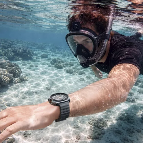  Samsung Galaxy Watch Ultra 2 47 mm fekete Spigen Bezel Tune Pro Diver-8800337247527 9 kép
