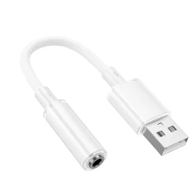 Borofone Adapter BV22 Lemon - USB - jack 3,5mm - fehér-6941991117022 1 kép