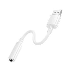 Borofone Adapter BV22 Lemon - USB - jack 3,5mm - fehér-6941991117022 2 kép