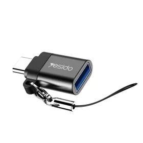   Yesido Adapter OTG GS06 - USB-C (férfi) – USB-A (női) - fekete