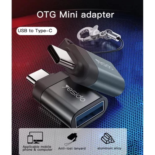 Yesido Adapter OTG GS06 - USB-C (férfi) – USB-A (női) - fekete-6971050262554 7 kép