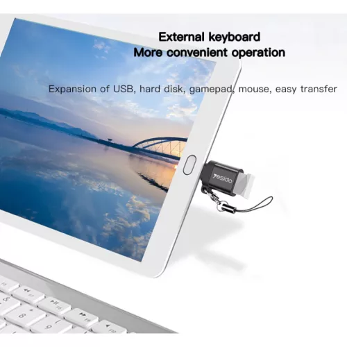 Yesido Adapter OTG GS06 - USB-C (férfi) – USB-A (női) - fekete-6971050262554 9 kép