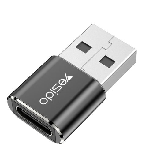 Yesido Adapter OTG GS09 - USB (férfi) - Type C (női) - fekete-6971050262585 11 kép