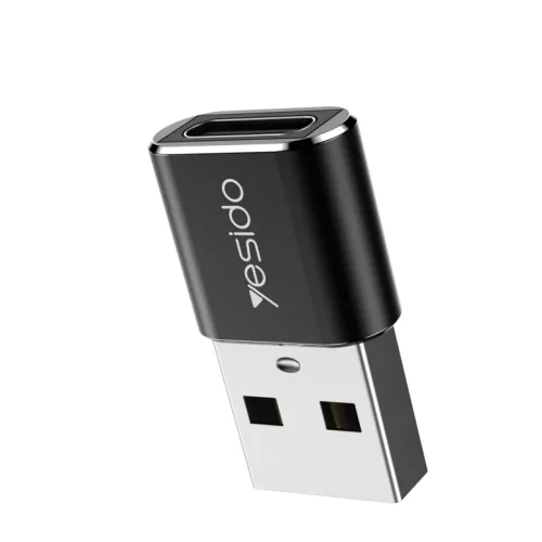Yesido Adapter OTG GS09 - USB (férfi) - Type C (női) - fekete-6971050262585 3 kép