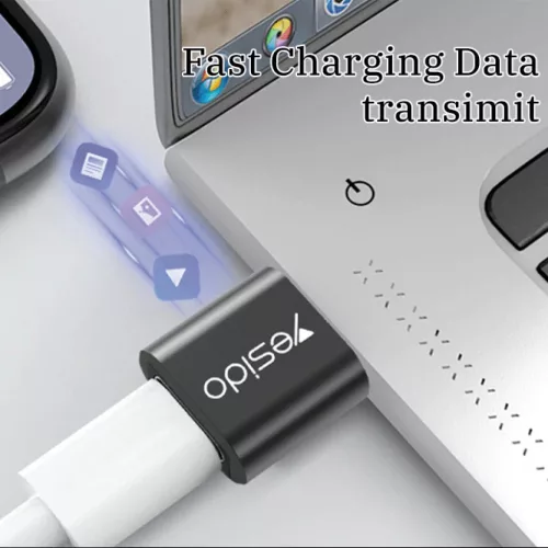 Yesido Adapter OTG GS09 - USB (férfi) - Type C (női) - fekete-6971050262585 9 kép