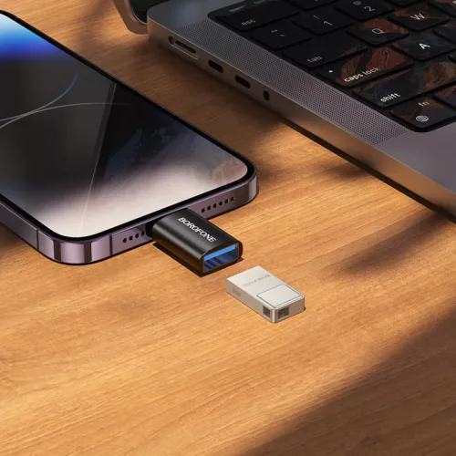 Borofone Adapter BV26 - USB-ről Lightning-re - fekete-6941991123979 6 kép