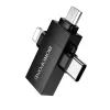 Borofone Adapter BV26D - USB to Lightning/Type C/Micro USB - fekete-6941991124006 2 kép