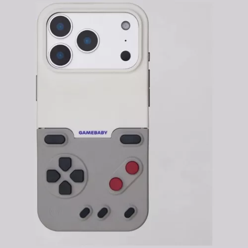iPhone 17 Pro GAMEBABY tok kontrollerrel szürke tok-6974772990286 7 kép