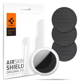 Spigen AirSkin Hydrogel Apple AirTag fólia 4 x 2 db szénszálmintás-8809756649059 1 kép