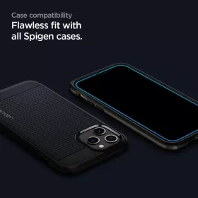 Spigen Glass Fc iPhone 12 Pro Max üvegfólia fekete (AGL01468)-8809710754492 2 kép