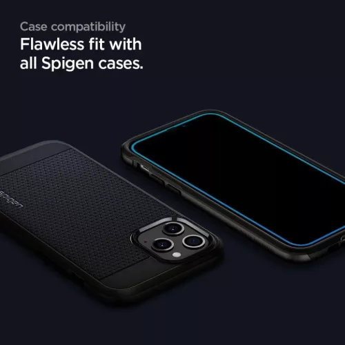 Spigen Glass Fc iPhone 12 Pro Max üvegfólia fekete (AGL01468)-8809710754492 2 kép