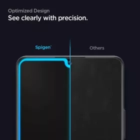 Samsung A42 5G kijelzővédő üvegfólia fekete kerettel Spigen Glass-8809756641725 1 kép
