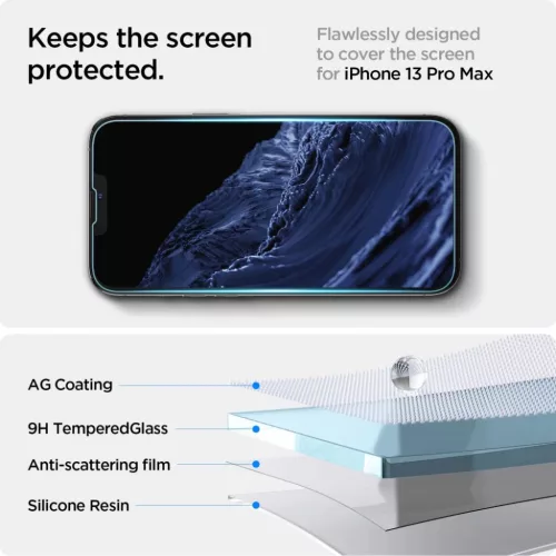 iPhone 13 Pro Max/14 Plus Spigen Glas.Tr 2x üvegfólia (AGL03375)-8809811851120 5 kép