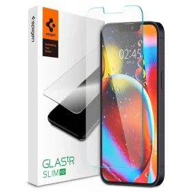   iPhone 13 Pro Max / 14 Plus / 15 Plus Spigen Glass.Tr Slim kijelzővédő üvegfólia fekete (AGL03382)