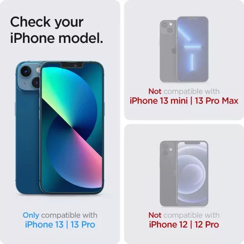 iPhone 16e/17e / 13 / 13 Pro / 14 Spigen Glas.Tr 2x üvegfólia (AGL03-8809811851229 3 kép