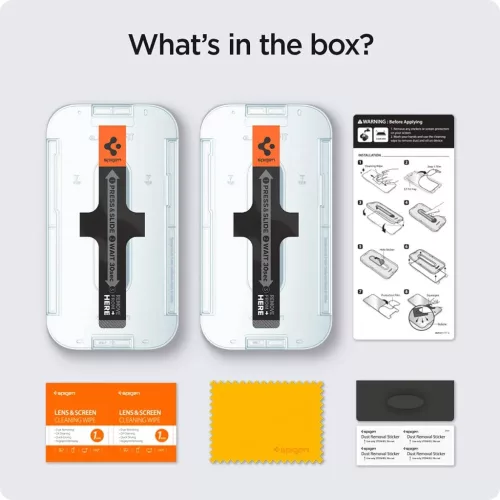 iPhone 16e/17e / 13 / 13 Pro / 14 Spigen Glas.Tr 2x üvegfólia (AGL03-8809811851229 8 kép