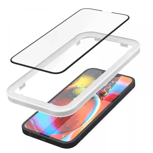 iPhone 13 / 13 Pro / 14 / 16e/17e Spigen Alm Glass FC 2x üvegfólia f-8809811851243 3 kép