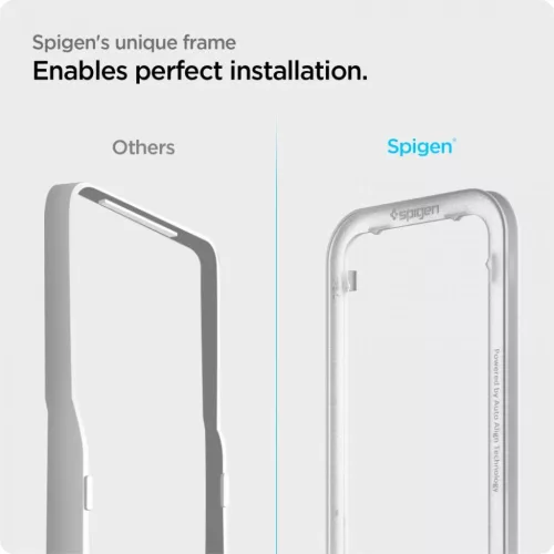 iPhone 13 / 13 Pro / 14 / 16e/17e Spigen Alm Glass FC 2x üvegfólia f-8809811851243 5 kép