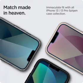 iPhone 16e / 13 / 13 Pro / 14 Spigen Glas.TR Slim EZ Fit 2 db kijelző-8809811851250 2 kép