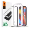 iPhone 16e/17e / 13 / 13 Pro / 14 Spigen Alm Glass FC üvegfólia fekete (AGL03725)