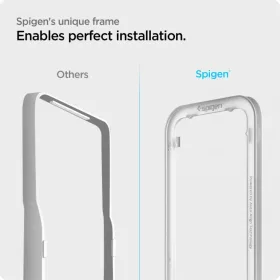iPhone 16e / 13 / 13 Pro / 14 Spigen Alm Glass FC üvegfólia fekete (-8809811853773 1 kép