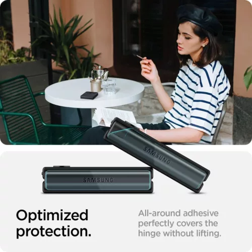 Samsung Galaxy Z FLIP 4 Spigen Kijelzővédő FóliaFC ''EZ FIT'' + Hi-8809811867466 5 kép