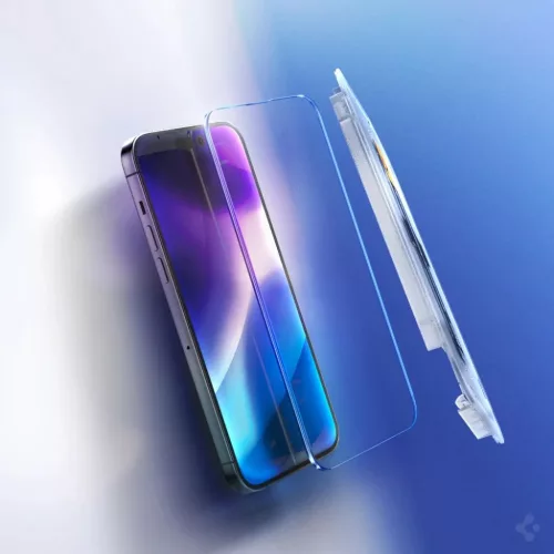 iPhone 15 Pro Max Spigen Glas.TR EZ Fit 2x kijelzővédő üvegfólia-8809896751964 3 kép