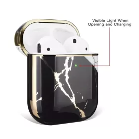 AirPods 1/2 márvány mintás tok Alphajack (CM15)- 2 kép