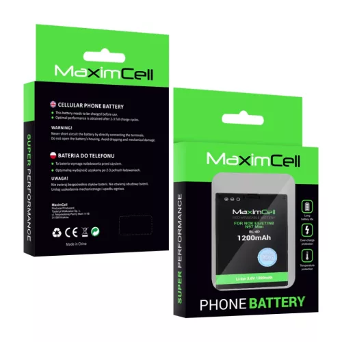 Maximcell akkumulátor Nokia E5/E7/N8/N97 Mini (BL-4D) 1200mAh Li-ion-5900217976684 2 kép