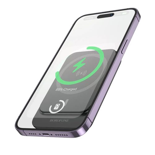 Borofone Power Bank 5000mAh BJ63 Nimble - Type C - PD 20W mágneses indukciós töltéssel fekete