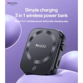 Benks Power bank 5000mAh YP59 3 az 1-ben - Type C - mágneses, indukci-6942314403044 2 kép