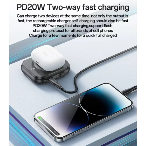 Benks Power bank 5000mAh YP59 3 az 1-ben - Type C - mágneses, indukci-6942314403044 8 kép