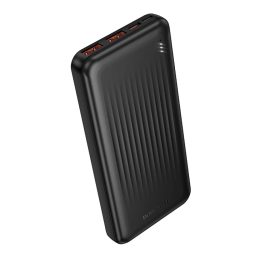   Borofone Power Bank 10000mAh BJ80 Clever - 2xUSB + Type C - QC 3.0 22,5W PD 20W fekete,