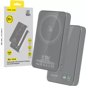   Blavec Power Bank 10000mAh BJ-04 Slim 13,5mm - Type C - 22,5W mágneses Magsafe 3 az 1-ben (PBBJ04-MC10G) szürke