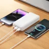 Borofone Power Bank 20000mAh BJ78A Clever - 2xUSB - fehér-6941991121500 3 kép