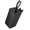 Borofone Power Bank 50000mAh BJ79C Clever - USB - beépített USB, Type C és Lightning kábelekkel fekete