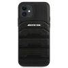 AMG AMHCP12SGSEBK iPhone 12 mini 5,4" fekete bőrtok Debossed Lines-3666339013929 3 kép