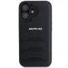 AMG Bőr Domborított Vonalak Fekete Logó iPhone 16 Tok - Fekete-3666339345686 3 kép