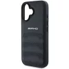 AMG Bőr Domborított Vonalak Fekete Logó iPhone 16 Tok - Fekete-3666339345686 6 kép